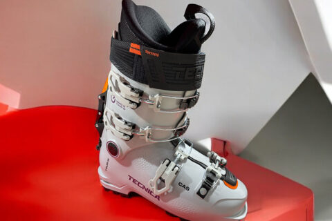 white ski boot